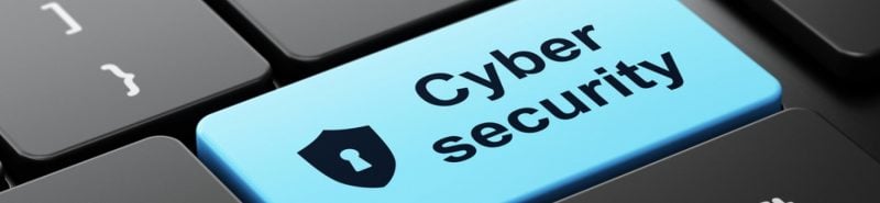 Keyboard key showing cybersecurity